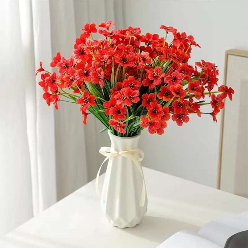 Valemoon Origami Ceramic Vase with Ribbon, 7.9" H, Artistic Design Flower Vase Geometrical Style for Modern Home Decoration - Image 2
